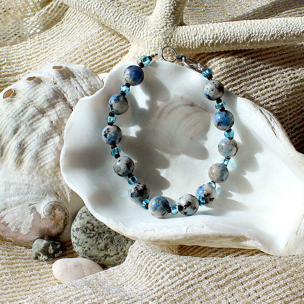 Light-blue kiwi jasper bracelet