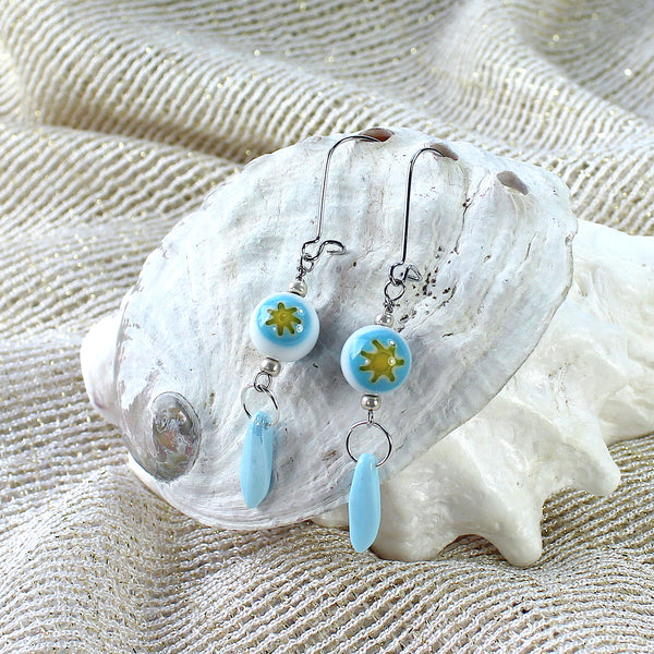 Boucles d'oreilles souriantes Blue Skies