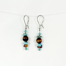 Boucles d'oreilles Tigre Turquoise