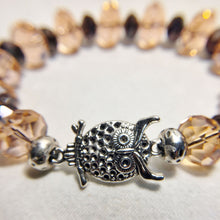 Stretchy Swarovski Crystal Owl Bracelet