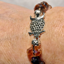 Stretchy Swarovski Crystal Owl Bracelet