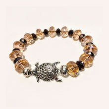 Stretchy Swarovski Crystal Owl Bracelet